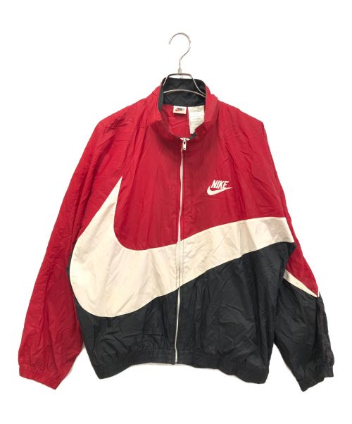 NIKE（ナイキ）NIKE (ナイキ) 90s ビッグスウォッシュナイロンジャケット レッド サイズ:Ｌの古着・服飾アイテム