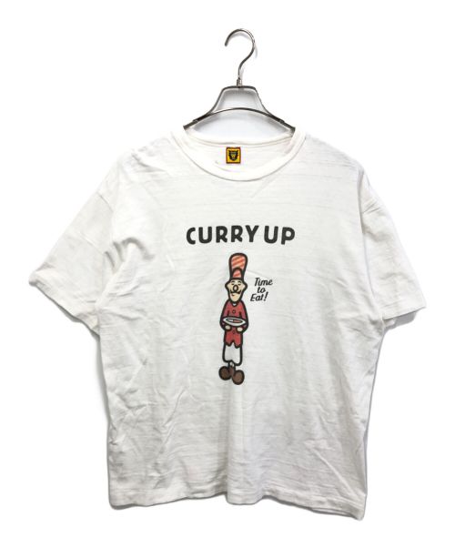 HUMAN MADE（ヒューマンメイド）HUMAN MADE (ヒューマンメイド) Curry Up (カリーアップ) プリントTシャツ ホワイト サイズ:2XLの古着・服飾アイテム