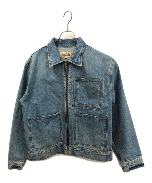 stussy（ステューシー）stussy (ステューシー) Denim Zip Work Jacket インディゴ サイズ:Sの古着・服飾アイテム