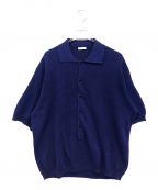 ULTERIORアルテリア）の古着「TWISTED LOOSE MILANO RIB KNIT POLO」｜ネイビー