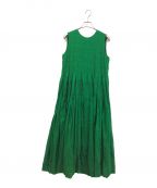 ne quittez pasヌキテパ）の古着「Cotton Voile Shirring Sleeveless Dress」｜グリーン