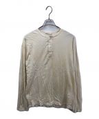 Name.ネーム）の古着「VINTAGE WASH HENLEY NECK L/S TEE」｜アイボリー