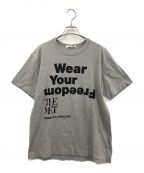 COMME des GARCONSコムデギャルソン）の古着「メッセージプリントTシャツ」｜グレー