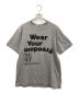 COMME des GARCONS（コムデギャルソン）の古着「メッセージプリントTシャツ」｜グレー