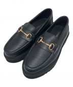 Caminando×VERMEIL par ienaカミナンド×ヴェルメイユ パー イエナ）の古着「PLATFORM LOAFERS BIT」｜ブラック