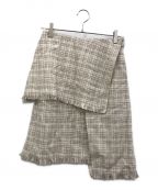 LE CIEL BLEUルシェルブルー）の古着「Tweed Mini Skirt」｜グレー