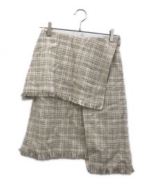 LE CIEL BLEU（ルシェルブルー）の古着「Tweed Mini Skirt」｜グレー