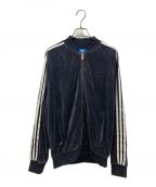 adidasアディダス）の古着「Velour Super Star Track Top Jersey JKT」｜ネイビー