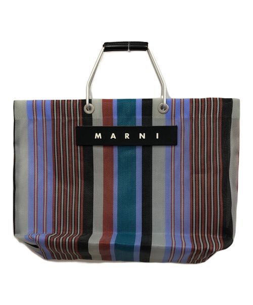 MARNI（マルニ）MARNI (マルニ) フラワーカフェストライプトートバッグ ライトライム サイズ:表記なしの古着・服飾アイテム