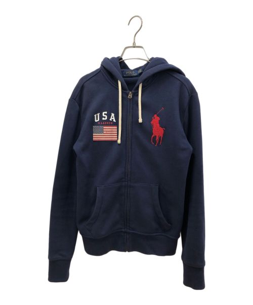 POLO RALPH LAUREN（ポロ・ラルフローレン）POLO RALPH LAUREN (ポロ・ラルフローレン) ジップパーカー ネイビー サイズ:XSの古着・服飾アイテム