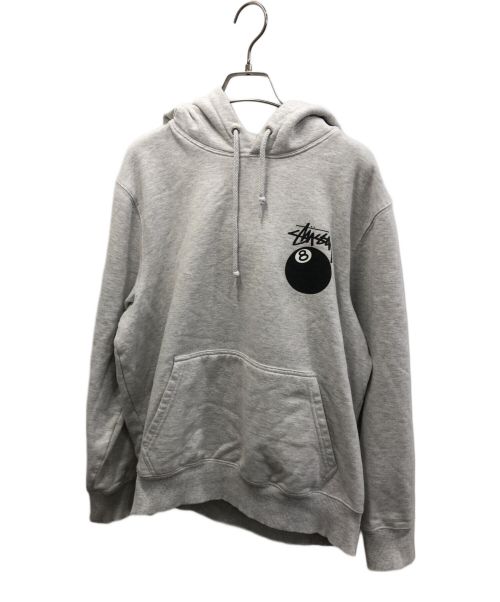 stussy（ステューシー）stussy (ステューシー) 8ボールフーディ グレー サイズ:Sの古着・服飾アイテム