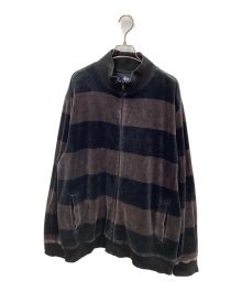 stussy（ステューシー）の古着「ベロアトラックジャケット」｜ブラウン×ブラック