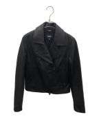 mackageマッカージュ）の古着「GEM LEATHER BIKER JACKET」｜ブラック