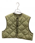 HYKEハイク）の古着「QUILTED CROPPED VEST」｜オリーブ