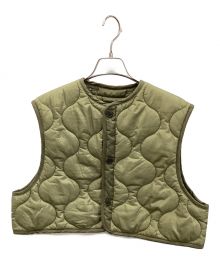 HYKE（ハイク）の古着「QUILTED CROPPED VEST」｜オリーブ