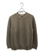 BATONERバトナ―）の古着「COTTON SIGNATURE CREW NECK」｜ベージュ