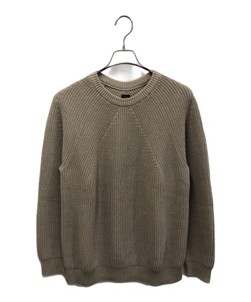 BATONER（バトナ―）BATONER (バトナ―) COTTON SIGNATURE CREW NECK ベージュ サイズ:3の古着・服飾アイテム