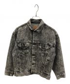 LEVI'Sリーバイス）の古着「ケミカルウォッシュブラックデニムジャケット」｜ブラック