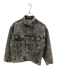 LEVI'S（リーバイス）の古着「ケミカルウォッシュブラックデニムジャケット」｜ブラック