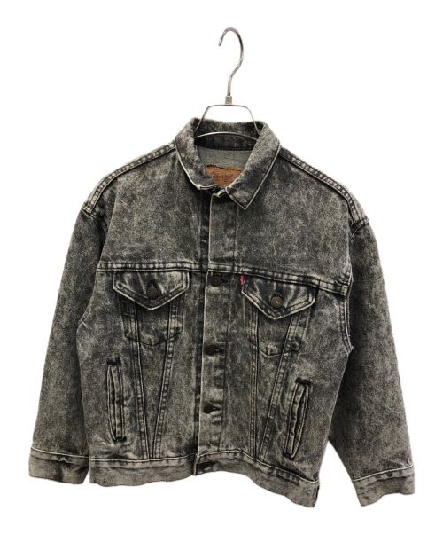 LEVI'S（リーバイス）LEVI'S (リーバイス) ケミカルウォッシュブラックデニムジャケット ブラック サイズ:Mの古着・服飾アイテム