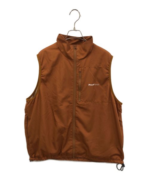 HUF（ハフ）HUF (ハフ) CO ZIP VEST ブラウン サイズ:Mの古着・服飾アイテム