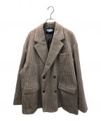 MAISON SPECIALメゾンスペシャル）の古着「【TAKEMI】Wide Corduroy Prime-Over Double Tailored Jacket」｜ベージュ