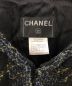 中古・古着 CHANEL (シャネル) ノーカラーツイードジャケット ブラック サイズ:40：90000円