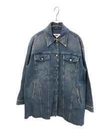 MM6 Maison Margiela（エムエムシックス メゾンマルジェラ）の古着「ハイライトマーカー加工ーバーサイズデニムジャケット」｜インディゴ