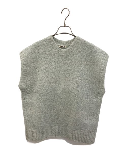 AURALEE（オーラリー）AURALEE (オーラリー) WOOL ALPACA FELT KNIT VEST ミント サイズ:1の古着・服飾アイテム