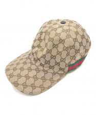 GUCCI (グッチ) GGキャンバスキャップ ベージュ