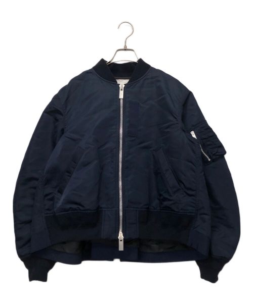 sacai（サカイ）sacai (サカイ) Nylon Twill Blouson/MA-1 ネイビー サイズ:1の古着・服飾アイテム