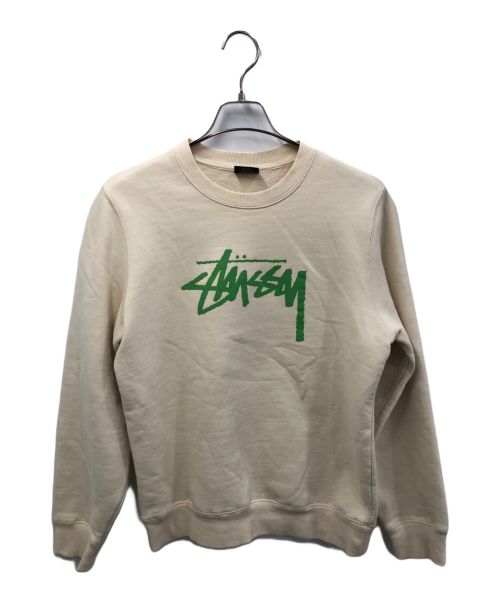 stussy（ステューシー）stussy (ステューシー) ロゴスウェット ベージュ サイズ:Sの古着・服飾アイテム