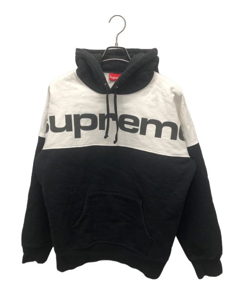 SUPREME（シュプリーム）SUPREME (シュプリーム) Blocked hooded sweatshirt(ブロック フーデッド スウェットシャツ) ブラック サイズ:Largeの古着・服飾アイテム