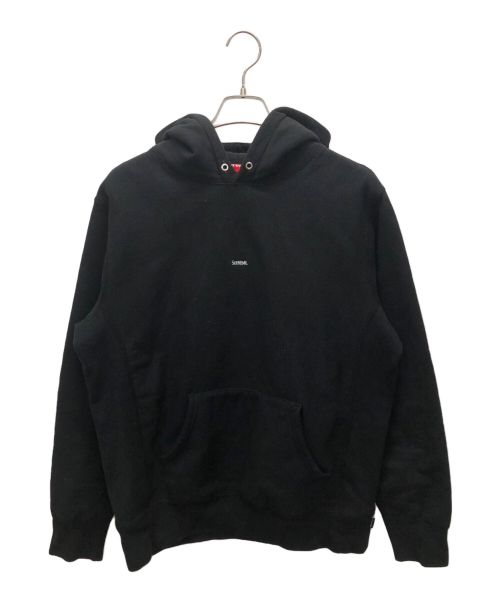 SUPREME（シュプリーム）SUPREME (シュプリーム) Micro Logo Hooded Sweatshirt ブラック サイズ:Mの古着・服飾アイテム