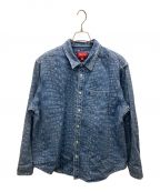 SUPREMEシュプリーム）の古着「Warp Jacquard Logos Denim Shirt」｜インディゴ