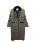 Mame Kurogouchiマメクロゴウチ）の古着「Plaid Lame Tweed Long Coat」｜ブラウン