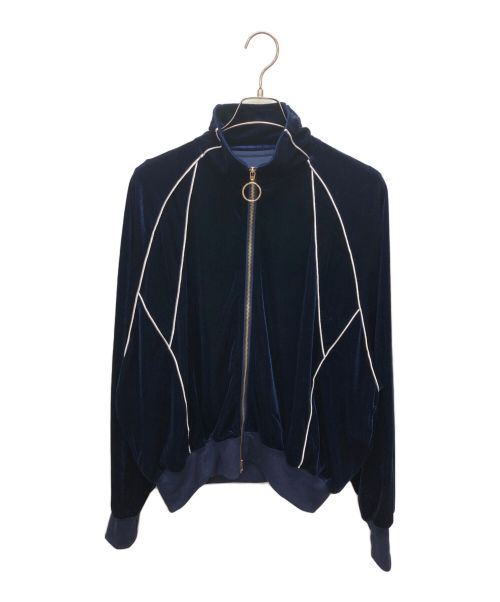 santaku（サンタク）santaku (サンタク) velour track jacket ネイビー サイズ:Lの古着・服飾アイテム