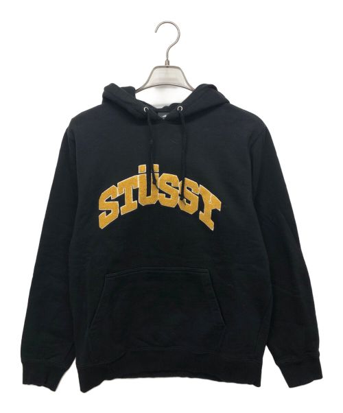 stussy（ステューシー）stussy (ステューシー) CHENILLE ARCH APPLIQUE HOOD ブラック サイズ:Sの古着・服飾アイテム