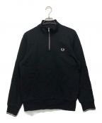 FRED PERRYフレッドペリー）の古着「Half Zip Sweatshirt」｜ブラック