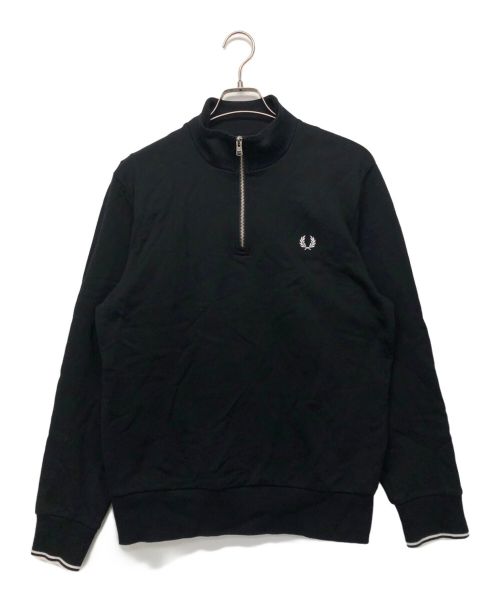 FRED PERRY（フレッドペリー）FRED PERRY (フレッドペリー) Half Zip Sweatshirt ブラック サイズ:Lの古着・服飾アイテム