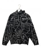 SUPREMEシュプリーム）の古着「Gonz EmbroideredMap Hooded」｜ブラック