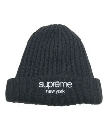 SUPREME（シュプリーム）の古着「Classic Logo Chunky Ribbed Beanie」｜ブラック