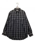 ULTERIORアルテリア）の古着「WOOL SHADOW CHECK W/P SHIRT」｜ブラック