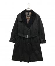 Barbour (バブアー) Whitleyワックスコットントレンチコート ブラック サイズ:36