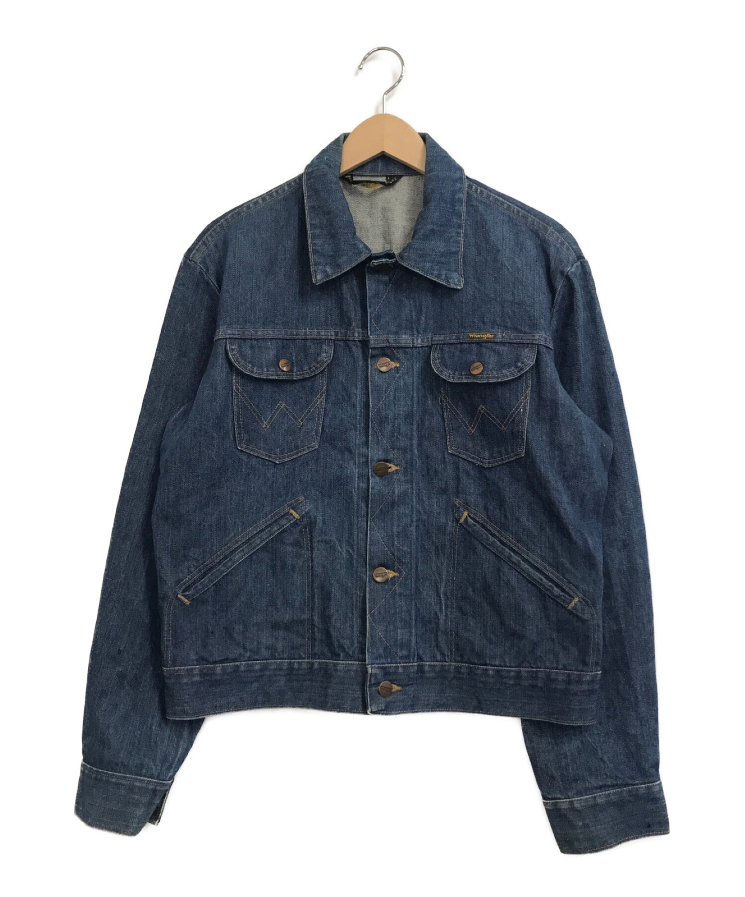 古着 70s USA製 Wrangler 126MJ 「No Fault Denim」 濃紺 デニム