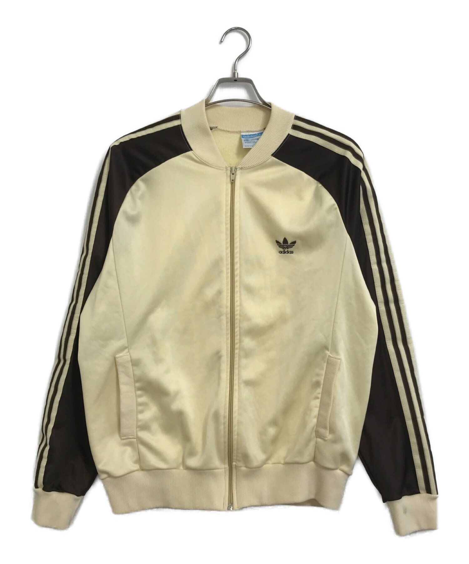 暖色系 5037美品✨adidasトラックジャケットバイカラーベージュ×ダーク