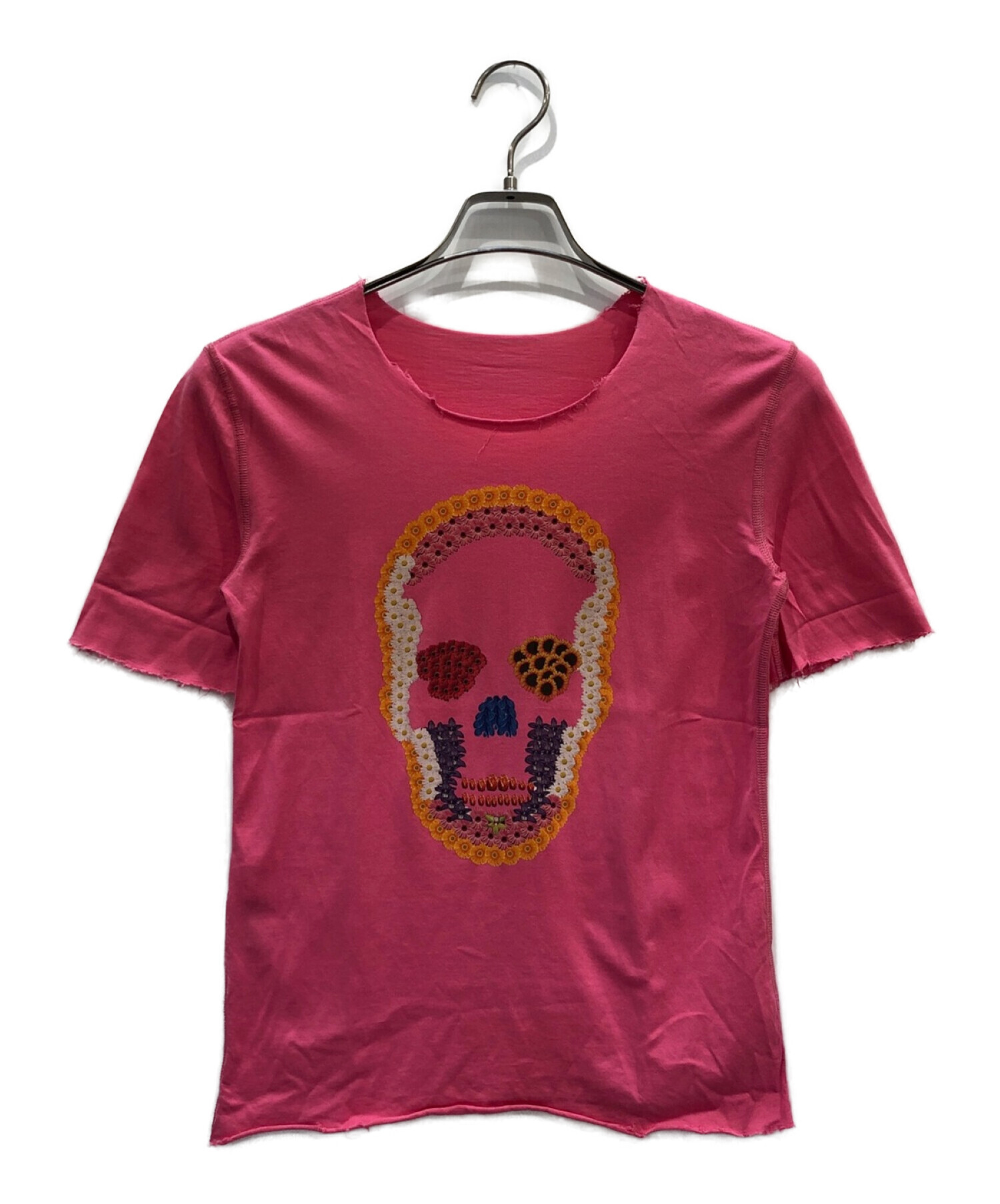 lucien pellat-finet (ルシアン・ペラフィネ) スカルプリントTシャツ ピンク サイズ:S