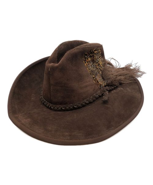 HENSCHEL HAT（ヘンシェルハット）HENSCHEL HAT (ヘンシェルハット) [古着]レザーカウボーイハット ブラウン サイズ:XLの古着・服飾アイテム