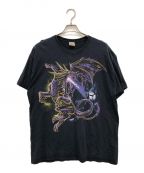 FRUIT OF THE LOOMフルーツオブザルーム）の古着「ヴィンテージドラゴンプリントTシャツ」｜ブラック