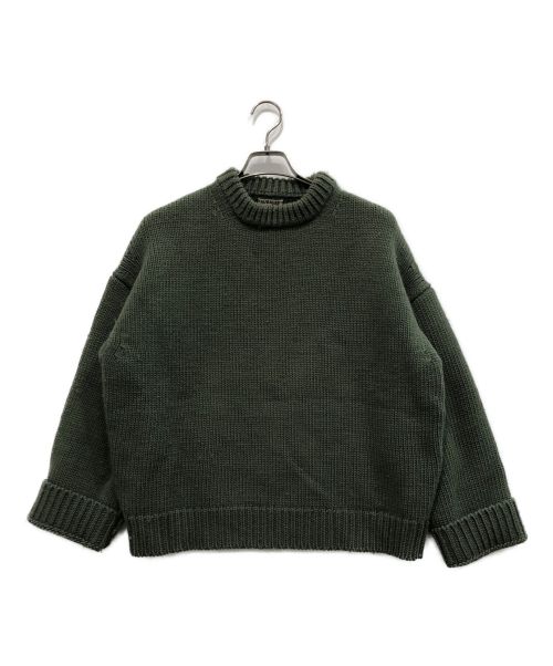 AURALEE（オーラリー）AURALEE (オーラリー) SUPER MILLED KNIT BIG P グリーン サイズ:3の古着・服飾アイテム